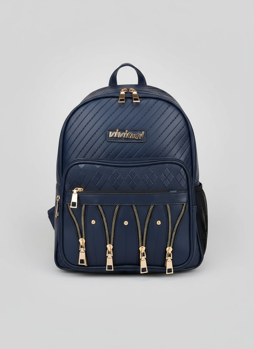 Mochila Eco-Cuero Azul